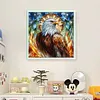 Glass Painting Eagle-11CT Stamped Cross Stitch 45*45cm/17.72*17.72in