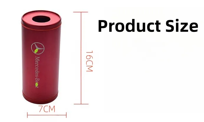 High-end car logo metal cylinder tissue box