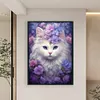 Cat Flower - 11CT Stamped Cross Stitch 40*60cm