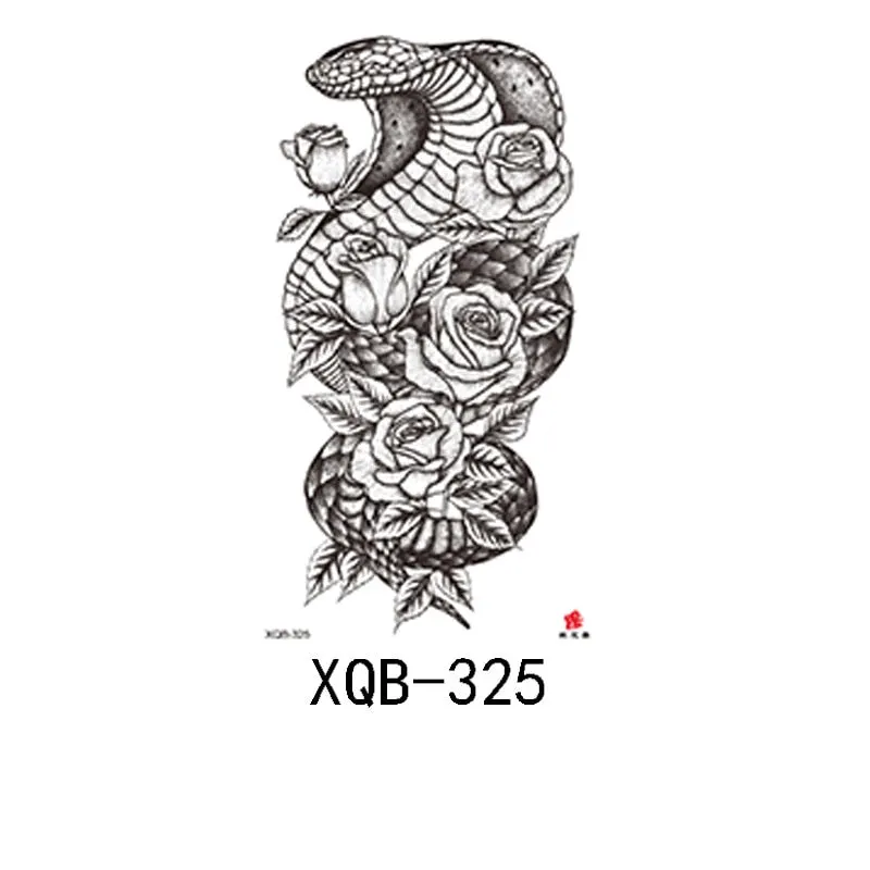 Small Full Arm Waterproof Tattoo Sticker Half Arm Arm Painted Flower Animal Arm Lasting European and American Tattoo Sticker