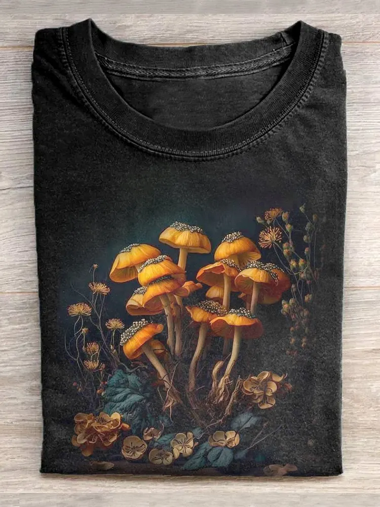 Halloween Gothic Plant Artistic T-shirt