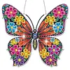 DIY Acrylic 5D DIY Diamond Painting Dots Pendant with Crystal Special Shape Rhinestone Diamond Art Window Hanging Ornament Single-Sided Drill 9.25x9.25inch for Home Garden Wall Door Decor