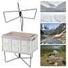 Aluminum Alloy Box Stand Portable Organizer Box Folding Stand for Travel Cooking