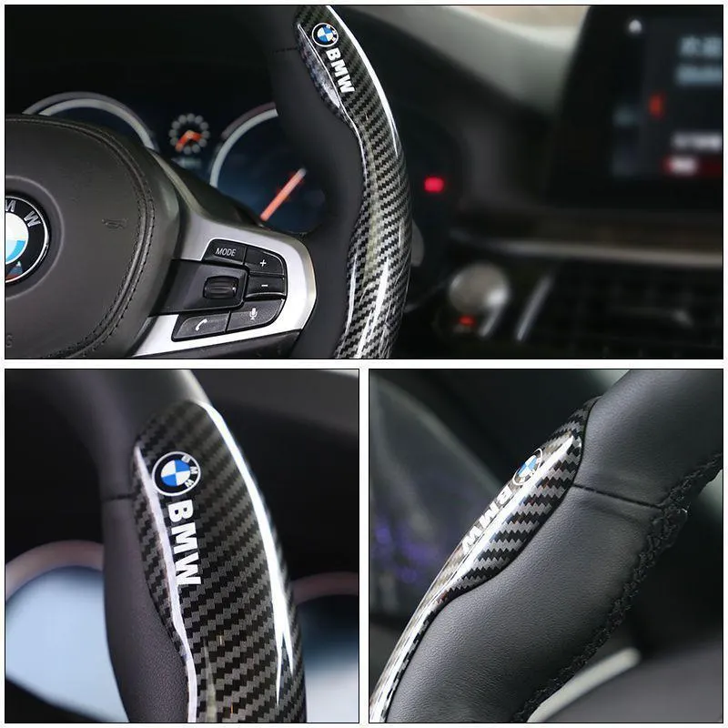 Car carbon fiber anti-slip steering wheel cover