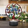 Acrylic Double Sided Butterfly Tree Of Life Diamond Painting LED Night Light Kit