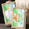 DIY Diamond Painting Wooden Tray Food Tray with Handle Living Room Decoration Easter Bunny Wooden Tray Kit