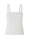 Summer Women's Y2K Crop Tops Skinny Sling Vest White Sleeveless Backless Lace Trim Slim Fit Tanks Camis Streetwear