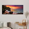(US Local)Paint By Numbers Kit On Canvas DIY Oil Art Seaside Sunset Picture Home Wall Decor80x40cm