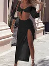 Strapless Split-Side Two-Piece Suits