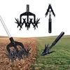 2 in 1 Garden Aerator Garden Soil Scarifier Rotary Tiller Rotary Cultivator Tool