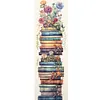 (Stamped/Counted) Stack Of Books With Flowers - 11CT Cross Stitch 30*80cm/11.81*31.5in(Big Size)