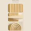 1/2Pcs Boho Shelves Wall Decor Mid Century Modern Decorative Floating Shelves 11.81 Inch with Ledge for Home Living Room