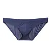 Men's Low Waist Ice Silk Solid Color Brief Panties Breathable Thin Bikini Briefs Underwear