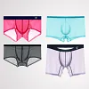 4 PCS 50g ultra-thin, highly translucent, sexy transparent ice silk seamless breathable nude boxer briefs