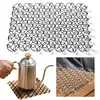 Outdoor Spring Insulated Mat Coaster Trivet Mat Hot Pad for Camping (Black)