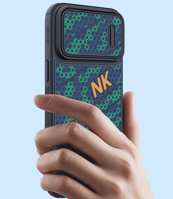 For iPhone Slide Cover Magnetic Decoration Embossed Logo And Three-Dimensional Mobile Phone Case