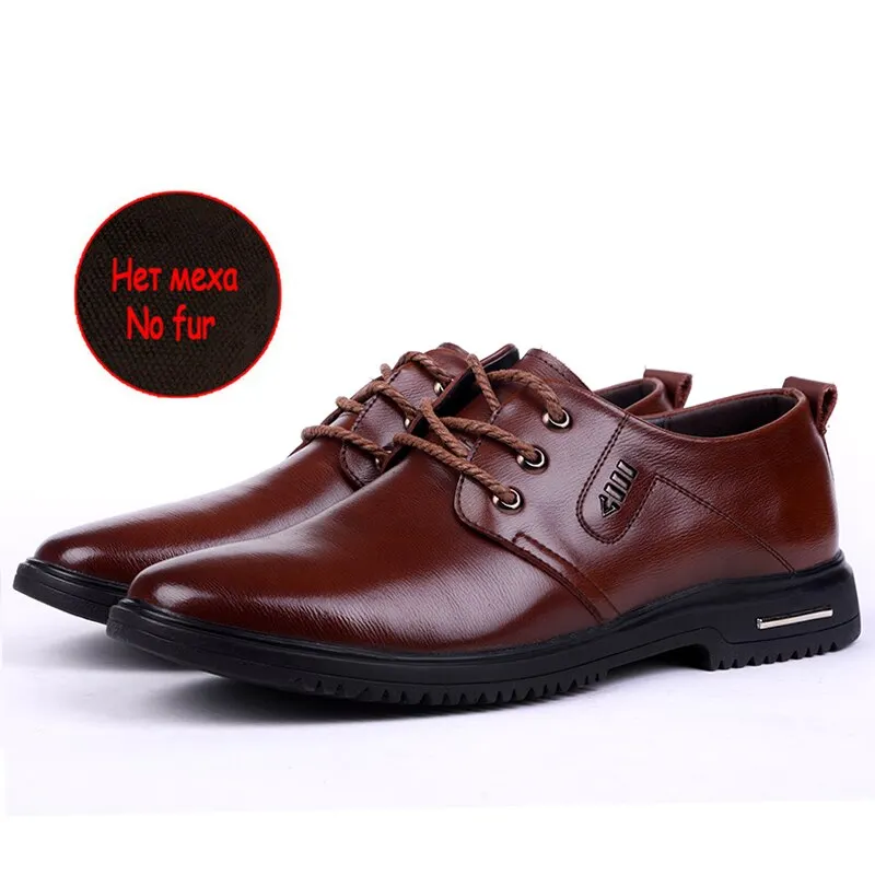Winter Men's Dress Shoes Plush Warm Men's Business Shoes Italian Style Men Dress Shoes Designer 2020 Men Shoes Wedding Shoes