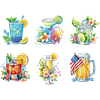 (US Local)6Pcs Acrylic Wine Glasses Diamond Painting Fridge Magnet for Adults Beginners Craft Kit