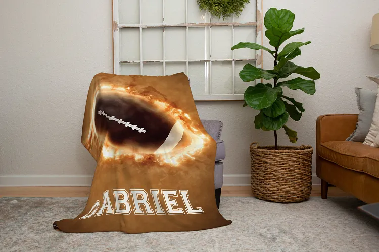 Personalized Football Blanket For Comfort & Unique|BKKid247