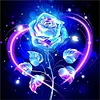 Blue Rose-Paint by Numbers Acrylic Painting 20*20cm