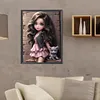 >SALE<5D DIY Full Round Drill Diamond Painting Curly Haired Big Eyed Girl Decor30x40cm
