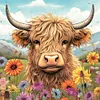Daisy And Yak Highland Cow -11CT Stamped Cross Stitch 40*40cm/15.75*15.75in
