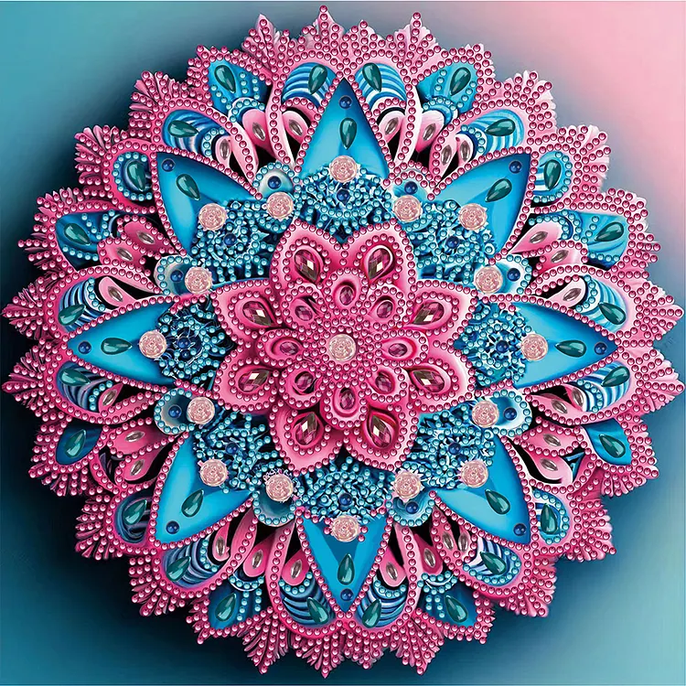  Mandala 30*30CM(Canvas) Special Shaped Drill Diamond Painting gbfke