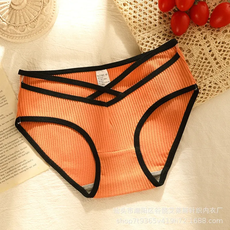 New Women's Underwear Sexy Solid Color Panties Fashion Girl Comfort Briefs Low Waist Seamless Underpants Female Lingerie
