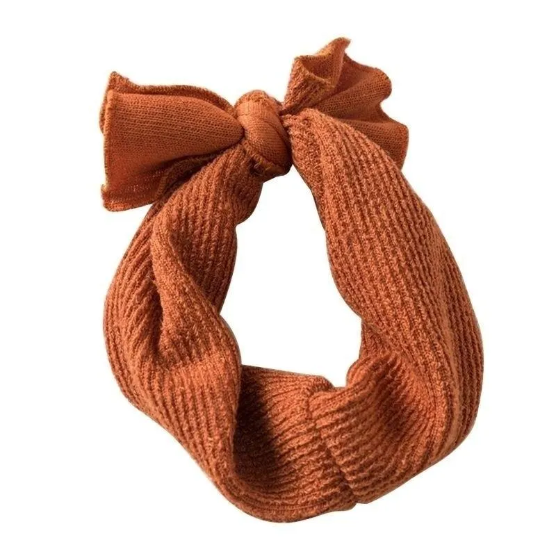 2019 Baby Accessories Baby Girls Bunny Kids Solid Turban Knot Bow Hair Bands Head Wrap  Rabbit Knitted Headband Wholesale Gift