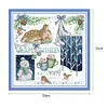 Christmas Deer - 14CT Stamped Cross Stitch Kit(32x32cm)