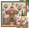 (Multi-Style) Halloween House-11CT Stamped Cross Stitch 50*50cm/19.69*19.69in