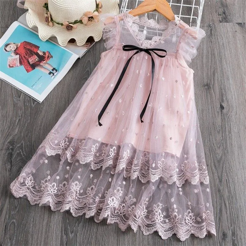 Floral Girls Clothing Children Baby Dresses for Girl Wedding Party Dress Princess Ceremony Prom Communion Gown Vestido Infantil