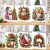 6PCS Diamond Painting Christmas Greeting Cards Congratulations Cards