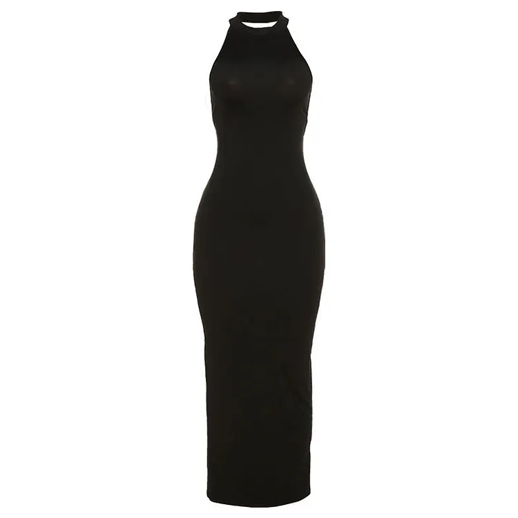 Music Festivals Rave Outfits Dress Summer Sexy Backless Slit Sheath Slim Dress for Women