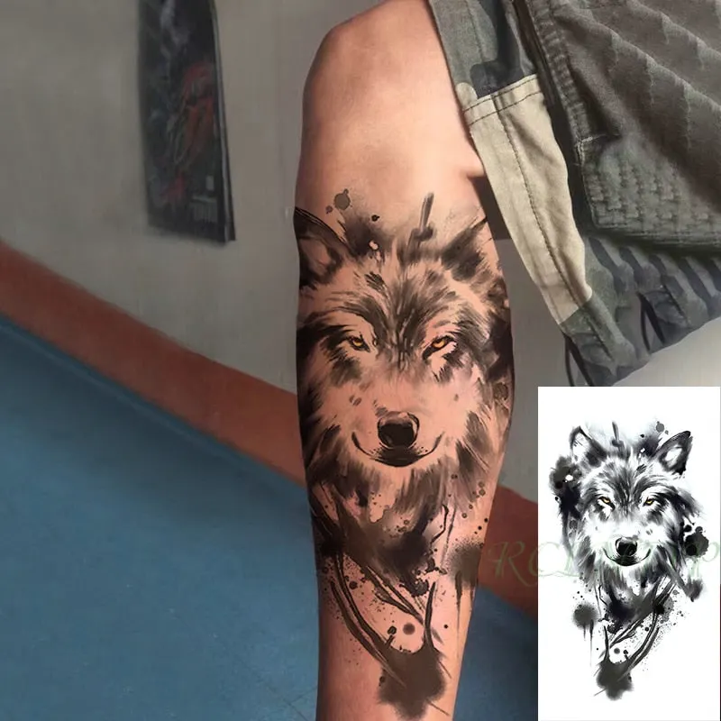 Waterproof Temporary Tattoo Sticker protector of Ancient Egypt Egyptian totem Anubis fake tatto flash tatoo for men women girl