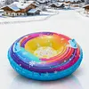 Inflatable Snow Tube Thickened Heavy Duty Snow Tube Sled with Handles for Adults