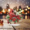 5D DIY Diamond Painting Special Shape Desk Ornament Cardinal Bird Decor Kit