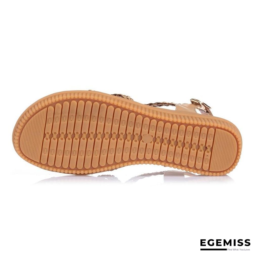 Ethnic Style Women Summer Woven Sandals Breathable Wedge Sandals | EGEMISS
