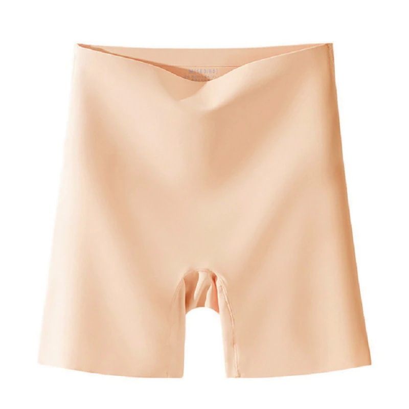 Billionm Women's Seamless Shorts Safety Pants High Waist Large Size Ice Silk Boxer Panties Anti Friction Skirt Shorts