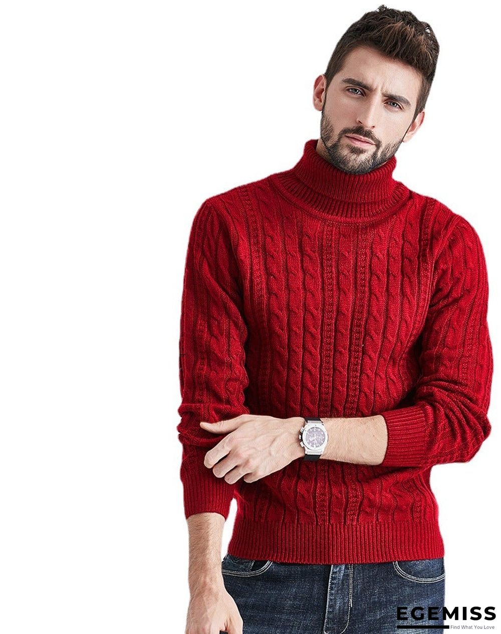 High Collar Joker Men's Sweater | EGEMISS
