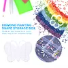 Dessin anim&eacute; diamant peinture perceuse bo&icirc;te de perle &eacute;tui de rangement bricolage &eacute;tui transparent (papillon)