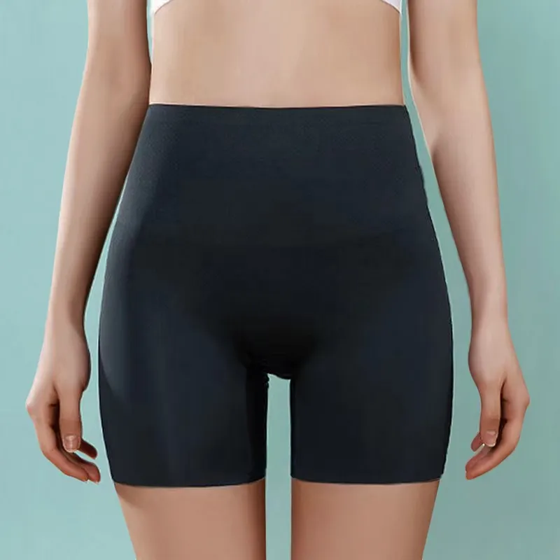 Billionm Women's Seamless Shorts Safety Pants High Waist Large Size Ice Silk Boxer Panties Anti Friction Skirt Shorts