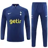 2023/2024 Tottenham Half-Pull Training Suit Blue Football Shirt 1:1 Thai Quality