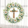(US Local)Acrylic Special Shape Daisy Cross DIY Diamond Painting Hanging Pendants