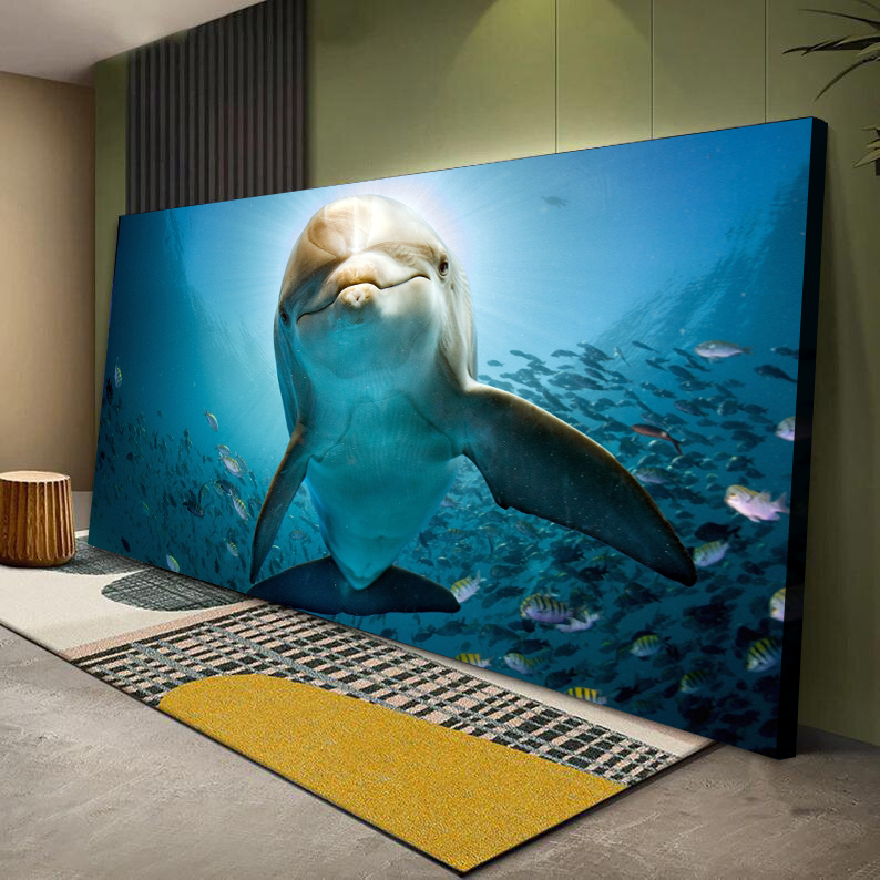 Bottlenose dolphin Canvas Wall Art