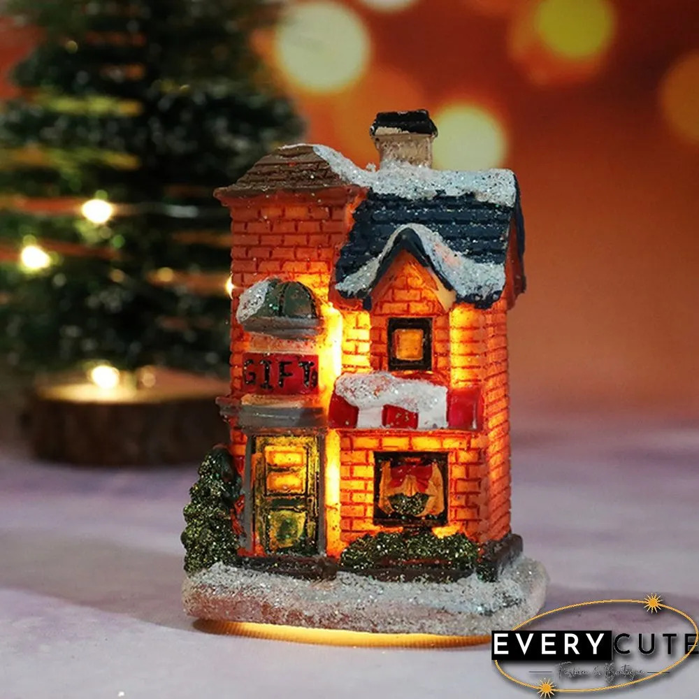 Christmas New Christmas Decorations Resin Small House Micro Landscape Resin House Small Ornaments Christmas Gifts