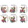 6PCS Diamond Painting Magnets Refrigerator for Adult Kid Beginners(Hummingbird)