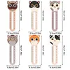 (US Local)6Pcs PET Cartoon Animals 5D DIY Diamond Art Ruler Book Mark for Reading Day Gift