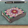 (US Local)Diamond Painting Storage Box DIY 5D Diamond Painting Jewelry Box (Flower B)