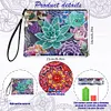 DIY Diamond Art Cosmetic Bag Flowers PU Women Clutch Kit